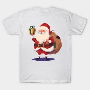 Santa carrying sack of gifts - Christmas Presents X-Mas Xmas T-Shirt